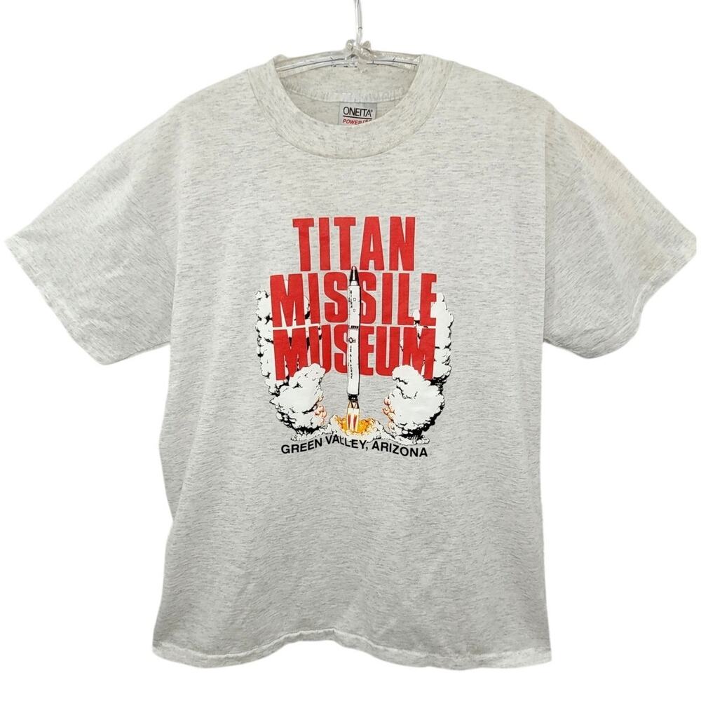 Titan Missile‎ Rocket Tee Vintage 90s Space Museum Graphic Soft Souvenir Shirt